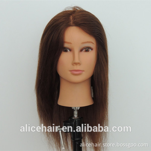 Cheap human hair training mannequin head for hairdresser